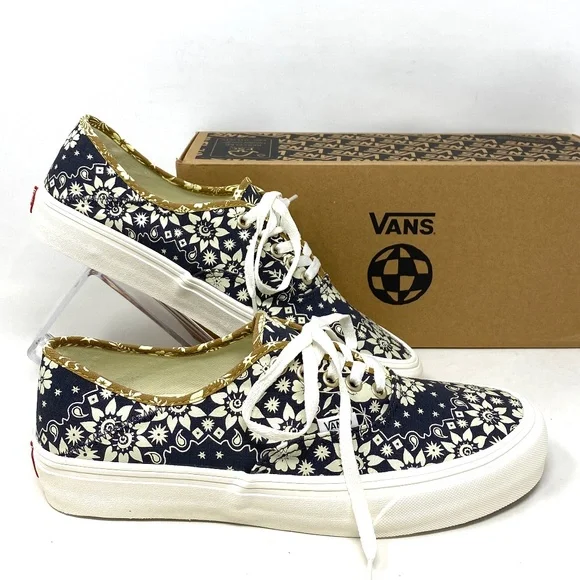 Vans Shoes Vans Authentic Vr3 Low Top Black Floral Canvas Mens